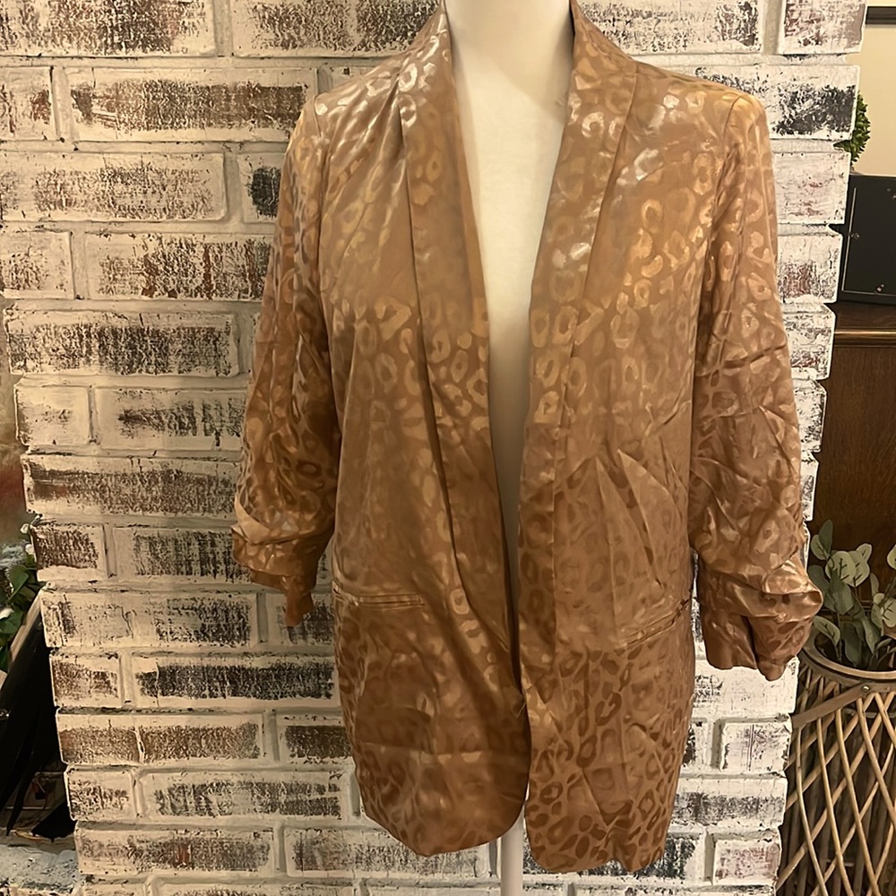 Cheetah Print Gold Blazer